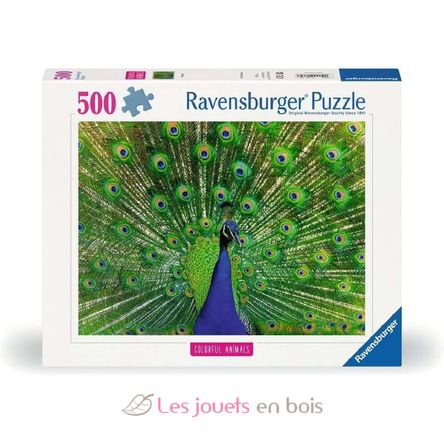 Puzzle Pavo real 500 pzs RAV12001332 Ravensburger 1