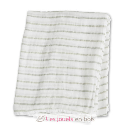 Pañales de muselina - Rayures grises LLJ-121-000-023 Lulujo 1