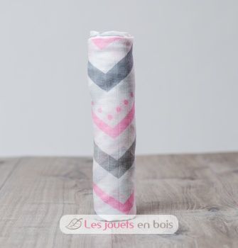 Pañal de bambú - rosa chevron LLJ-121-005-006 Lulujo 3