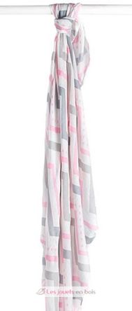 Pañal de bambú - rosa chevron LLJ-121-005-006 Lulujo 2