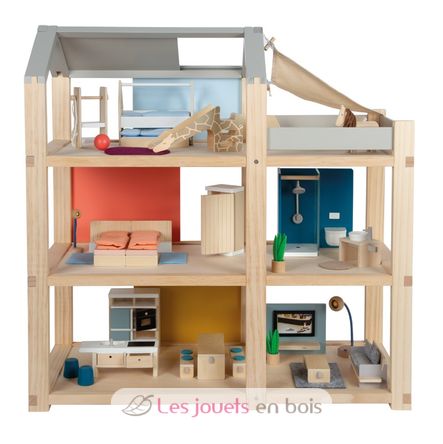 Casa de muñecas Natural con muebles LE12541 Small foot company 2