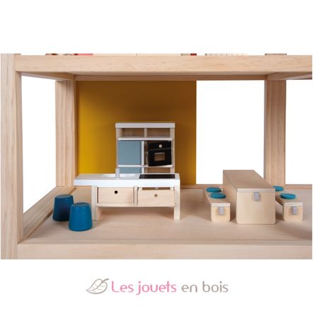 Casa de muñecas Natural con muebles LE12541 Small foot company 10