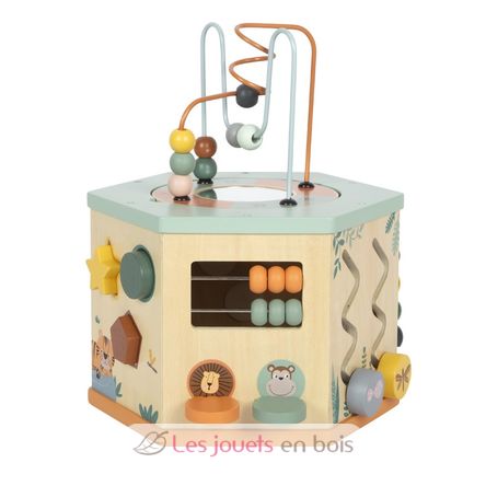 Cubo de motricidad de 7 caras Safari LE12641 Small foot company 2