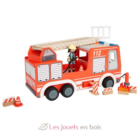 Camión de bomberos rojo LE12657 Small Foot company 10