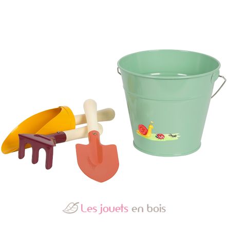 Herramientas de jardín con balde LE12665 Small Foot company 2