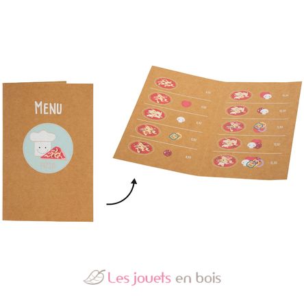 Set de pizzería de madera LE12696 Small Foot company 11