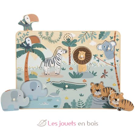 Puzzle de sonidos de animales Safari LE12755 Small Foot company 3