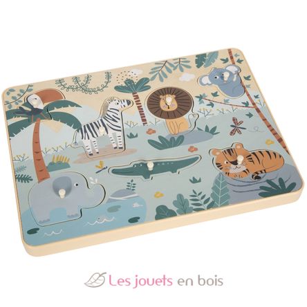 Puzzle de sonidos de animales Safari LE12755 Small Foot company 5