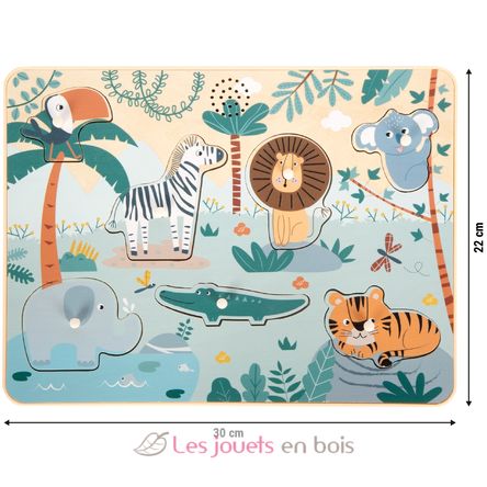 Puzzle de sonidos de animales Safari LE12755 Small Foot company 4