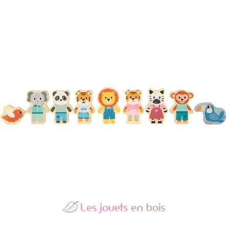 Bloques de construcción de madera Jungle Friends LE12768 Small Foot company 6