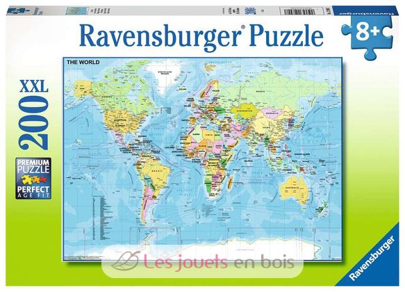 Puzzle Mapa del Mundo 200 piezas RAV128907 Ravensburger 1