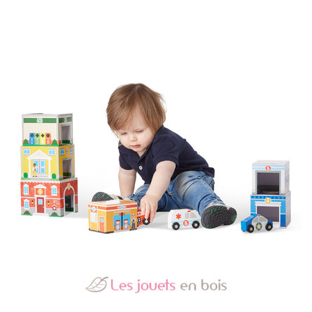 Edificios y vehículos que deben clasificarse y apilarse MD13576 Melissa & Doug 2