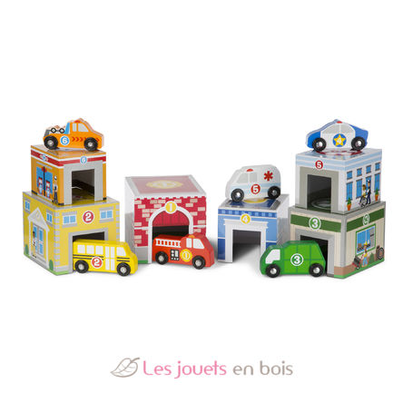 Edificios y vehículos que deben clasificarse y apilarse MD13576 Melissa & Doug 4
