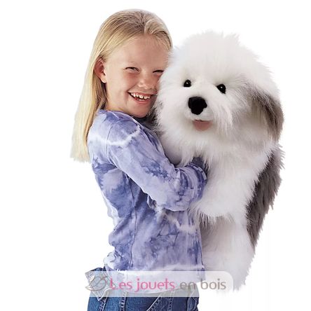 Marioneta de mano Perro Bobtail FO-2029 Folkmanis 3