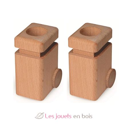 Dos contenedores de basura naturales FA-2081 Fagus 1