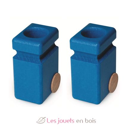Dos contenedores de basura azules FA-2083 Fagus 1