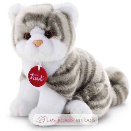 Peluche gato blanco y gris 20 cm TRU-20851 Trudi 1