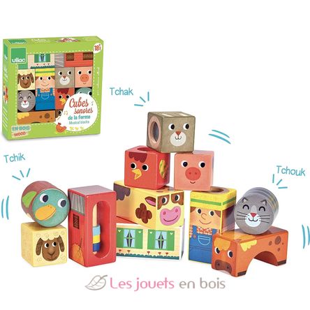 Cubes sonores de la ferme V2102 Vilac 5