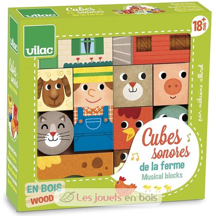 Cubes sonores de la ferme V2102 Vilac 3