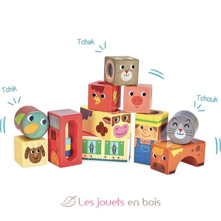 Cubes sonores de la ferme V2102 Vilac 4