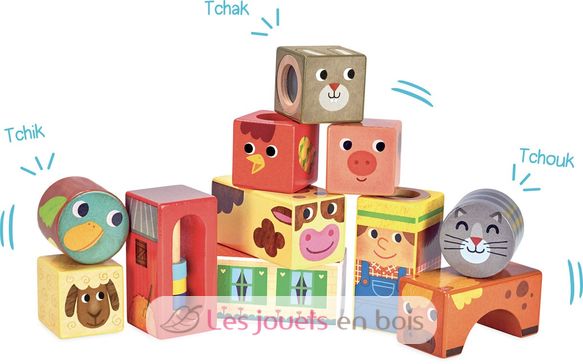 Cubes sonores de la ferme V2102 Vilac 4