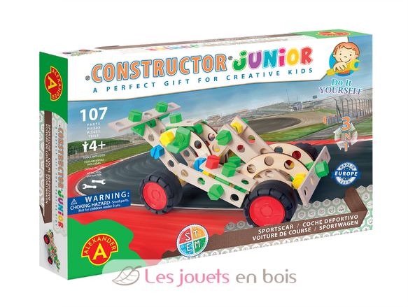 Constructor Junior 3x1 - Coche de carreras AT-2158 Alexander Toys 1