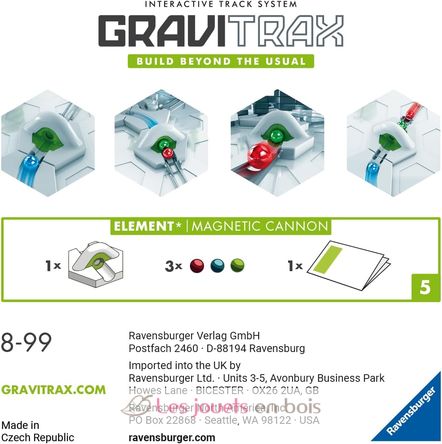 Gravitrax - Elemento cañón magnético RAV22413 Ravensburger 4