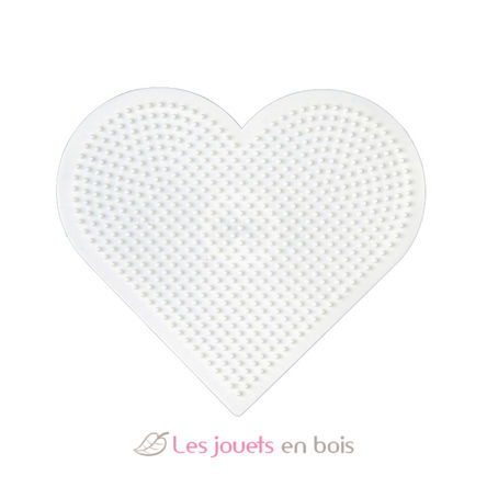 Placa de corazón grande con cuentas de plástico Midi blancas HAMA-233 Hama 1