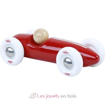 Coche Gran Prix vintage de madera rojo V2342R Vilac 2