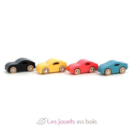 Juego de 4 coches de madera Supercars V2369 Vilac 3