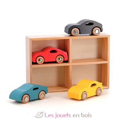 Juego de 4 coches de madera Supercars V2369 Vilac 1
