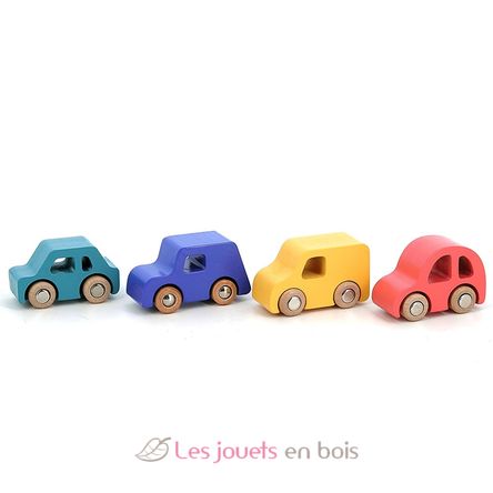 Juego de 4 coches de madera City V2370 Vilac 9