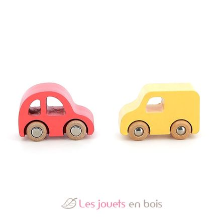 Juego de 4 coches de madera City V2370 Vilac 6