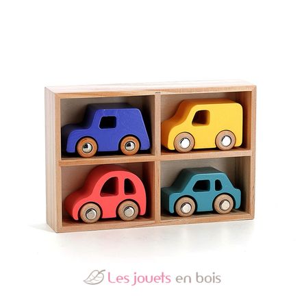 Juego de 4 coches de madera City V2370 Vilac 2