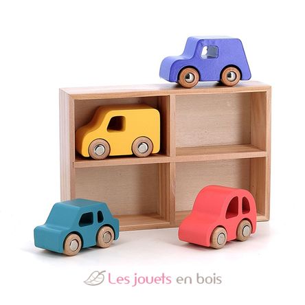 Juego de 4 coches de madera City V2370 Vilac 1