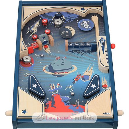 Pinball de madera El espacio V2378 Vilac 2