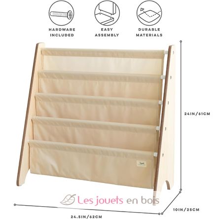Estantería en tela reciclada beige EFK-107-016-019 3 Sprouts 4