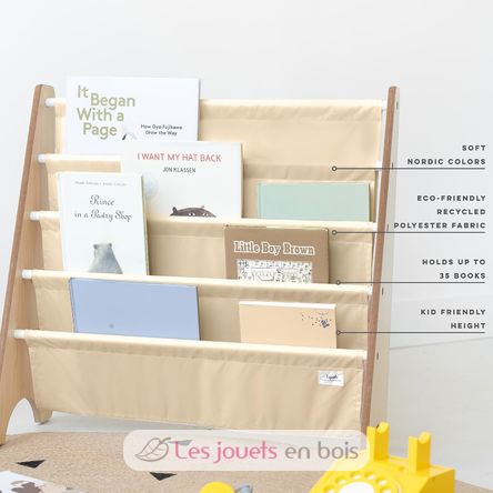 Estantería en tela reciclada beige EFK-107-016-019 3 Sprouts 5