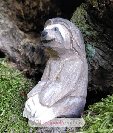Figura perezoso de tres dedos en madera WU-40719 Wudimals 2