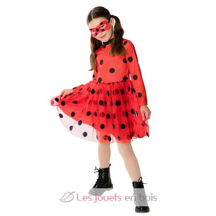 Vestido y máscara Ladybug 5-8 años R300834 Rubies 2