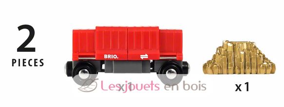 Vagón de carga rouge BR33938 Brio 4