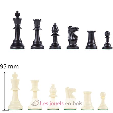 Piezas de ajedrez de plástico Rey 95 mm WJ-ECH21034 Wilson Jeux 3