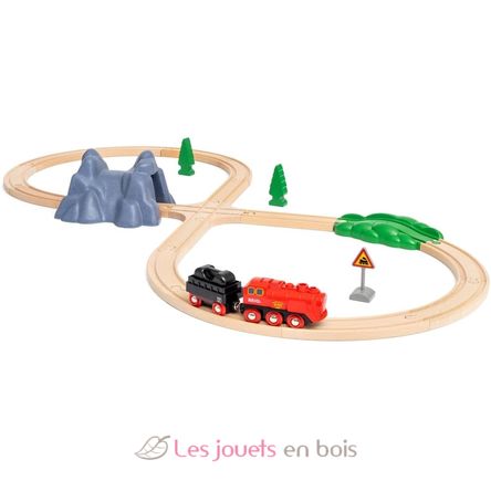 Circuito de locomotora a batería de vapor BR-36017 Brio 2