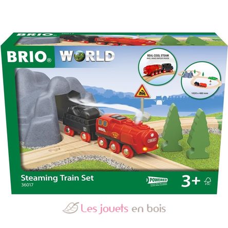 Circuito de locomotora a batería de vapor BR-36017 Brio 1