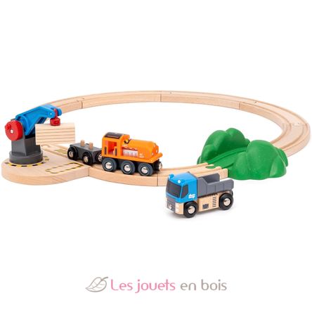 Set de tren Transporte de Mercancías BR36028 Brio 3