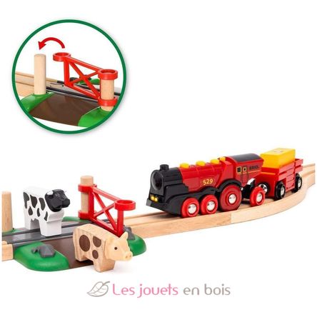 Set de tren campestre con locomotora roja BR36029 Brio 5