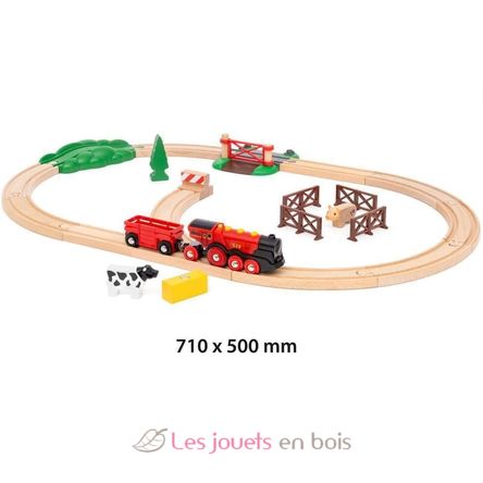Set de tren campestre con locomotora roja BR36029 Brio 8