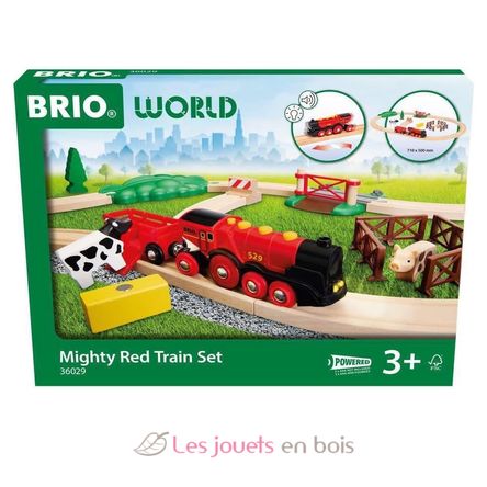 Set de tren campestre con locomotora roja BR36029 Brio 1