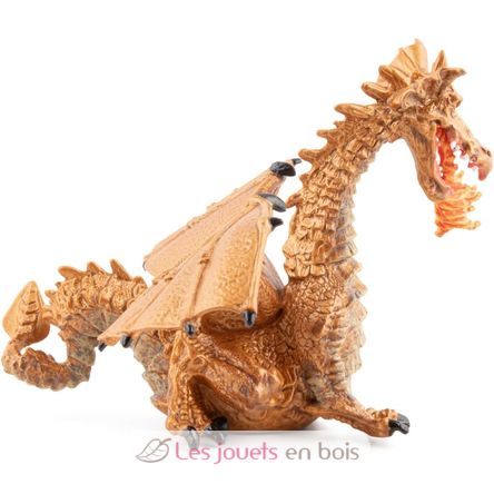 Figura de dragón dorado con llama PA39095-4786 Papo 5