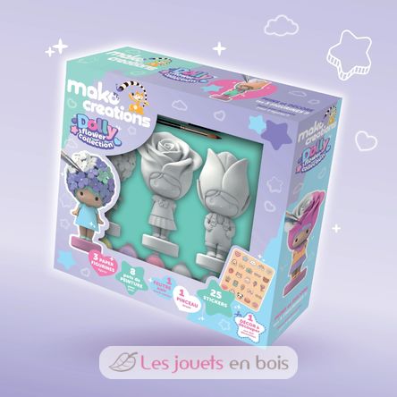Figuritas Dolly Flower para pintar y decorar MM39200 Mako Créations 2